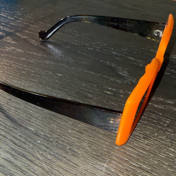 Bright Orange Frame Rectangular Sunglasses - Picture 7 of 7
